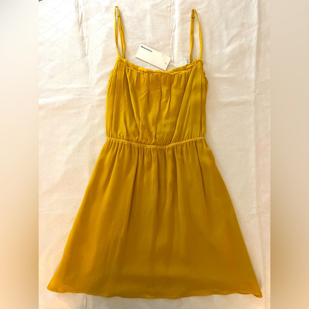 Yellow Reformation Dress - New With Tag